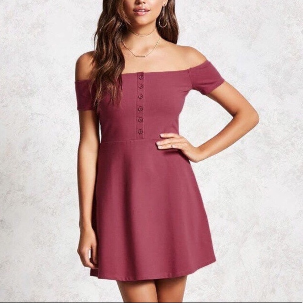 NEW F21 Mauve Dress - Picture 1 of 3